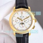 TW Swiss Copy Vacheron Constantin Traditionnelle Perpetual Calendar Chronograph Gold Case Watch 